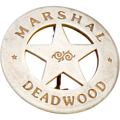 Old West Silver Deadwood Marshall's Badge