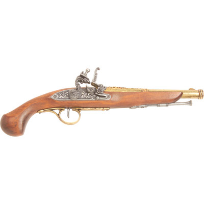 Colonial Replica Brass Trim English 18th Century Pistol