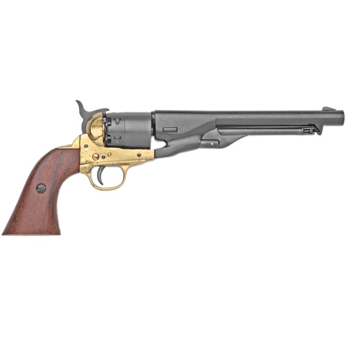 Civil War M1851 Engraved Gold & Nickel Replica Navy Pistol Non