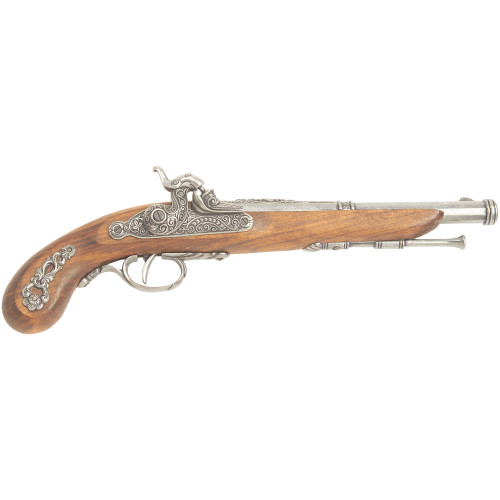 Denix 19th Century French Percussion Dueling Pistol Cap Gun in Pewter Main Image Denix 19th Century French Percussion Dueling Pistol Cap Gun in Pewter Main Image