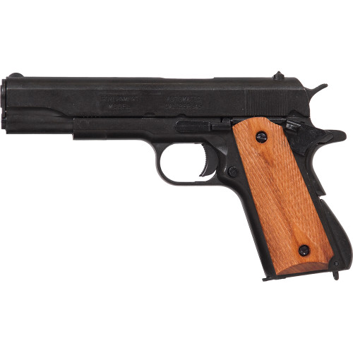 Replica M1911A1 Black Finish Wood Grips Government Automatic