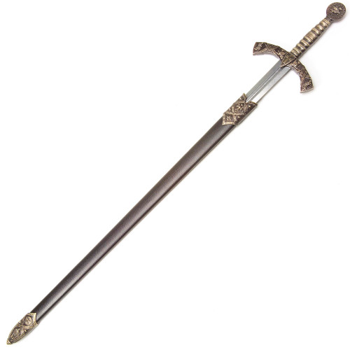 Replica Templar Knight Sword with Black Scabbard Main Image Replica Templar Knight Sword with Black Scabbard Main Image