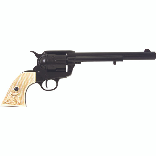 M1873 Black Finish Cavalry Non-Firing Replica Revolver - Faux Ivory Grips Main Image M1873 Black Finish Cavalry Non-Firing Replica Revolver - Faux Ivory Grips Main Image