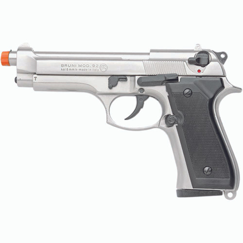 Replica M92 Semi Automatic Blank Firing Gun Nickel Finish
