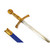 Medieval Sword Letter Opener with Scabbard: 14th Century France Style Alt Image 3