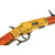 Model 1873 Lever Action Rifle Replica: Ornate Antique Gold Finish Alt Image 7