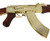 Replica Russian Assault Rifle Non-Firing Gun Gold Finish Alt Image 3