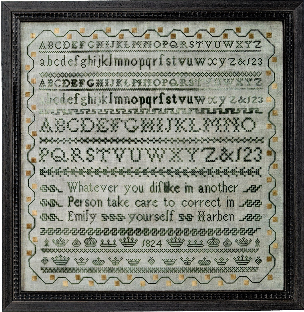 Emily Harben 1824 - Reproduction Sampler Pattern PDF emily-harben-1824-reproduction-sampler-pattern-pdf