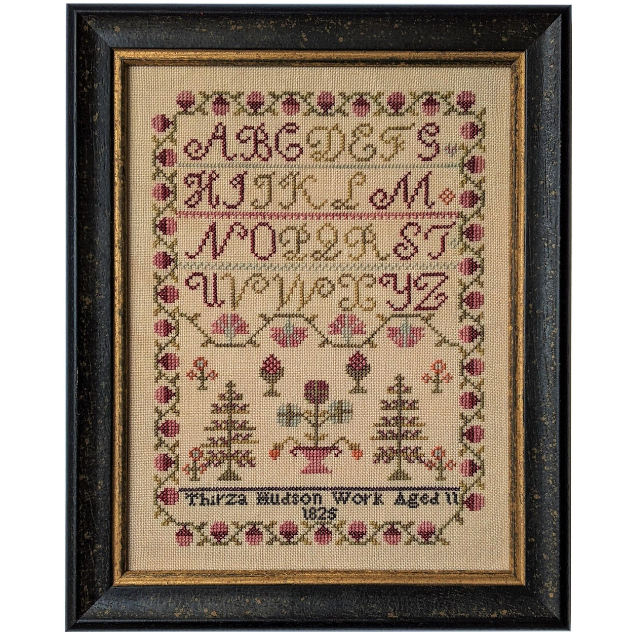 Thirza Hudson 1825 - Reproduction Cross Stitch Sampler Pattern (PDF)