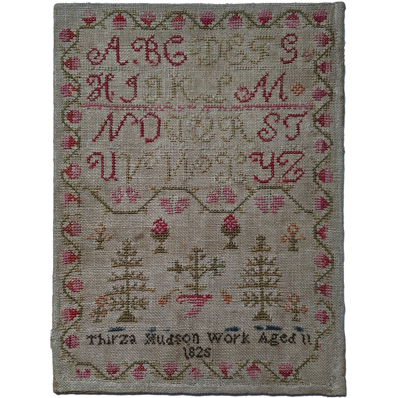 Thirza Hudson 1825 - Reproduction Cross Stitch Sampler Pattern (PDF)