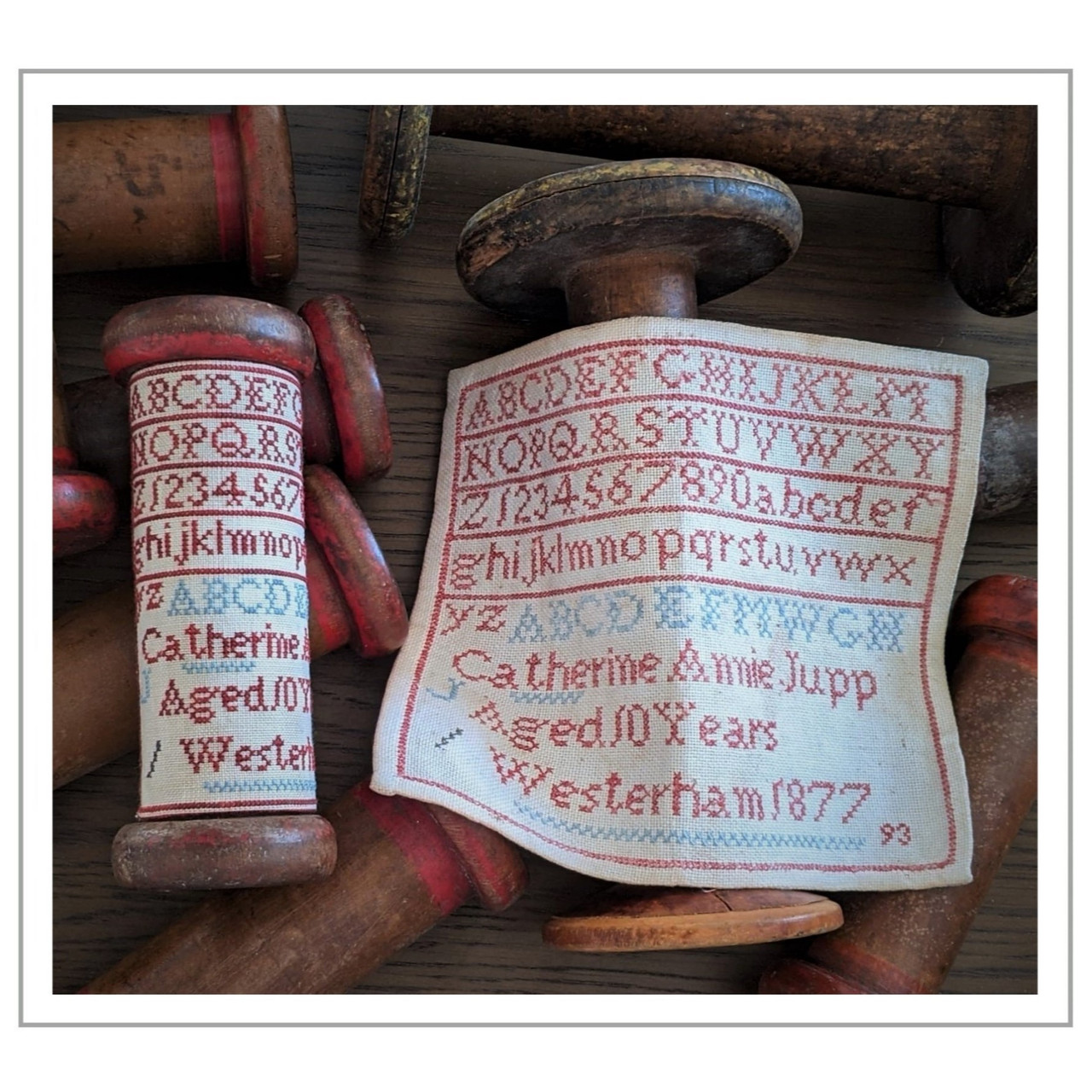 Catherine Annie Jupp 1877 - Reproduction Sampler Pattern PDF