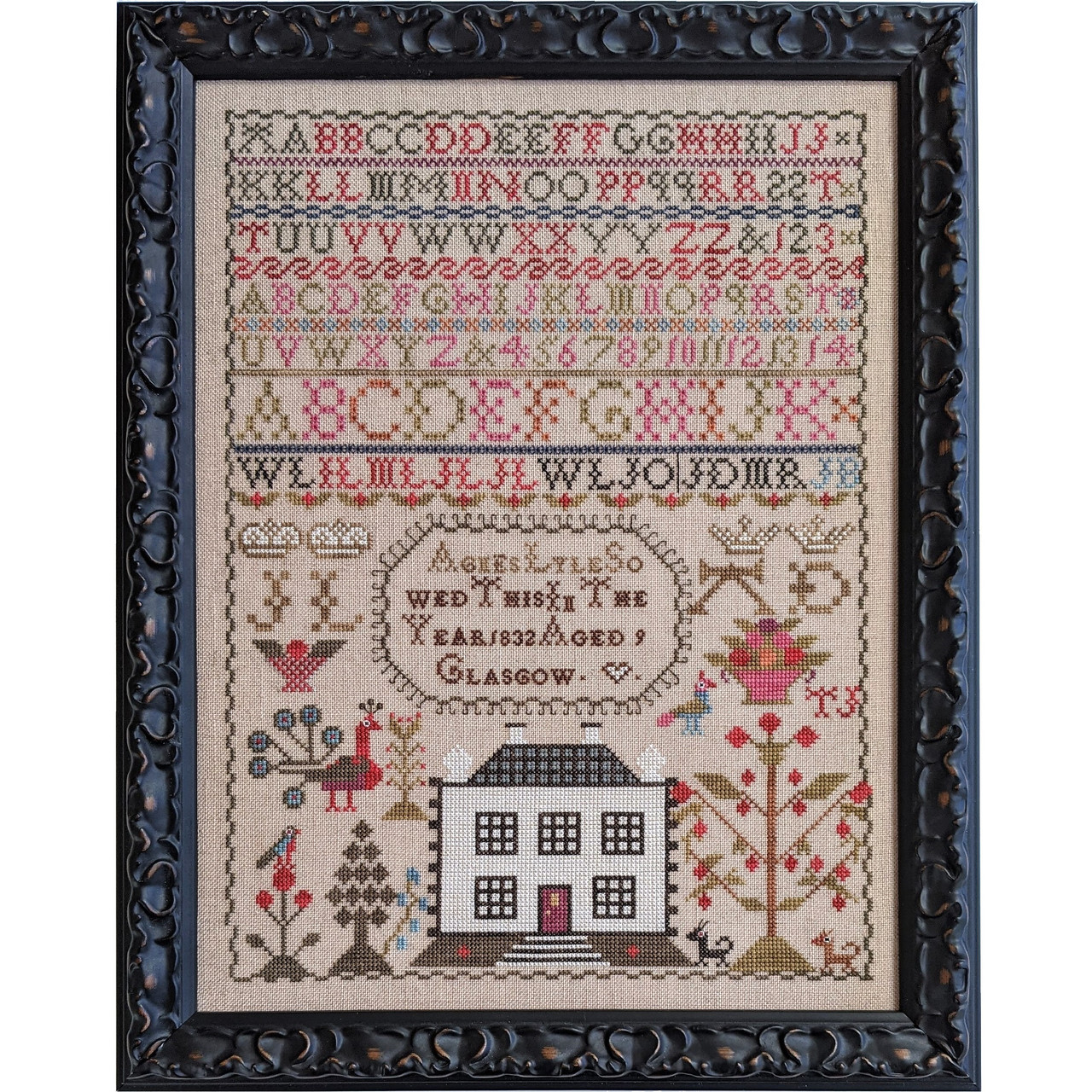 Agnes Lyle 1832 - Reproduction Cross Stitch Sampler Pattern (PDF) free-cross-stitch-patterns-online-hubpages