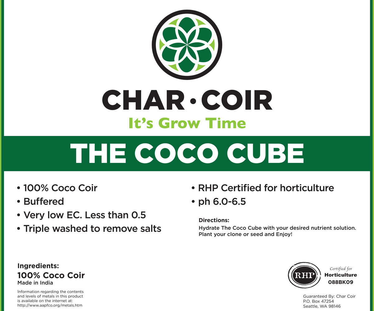 Char Coir Coco Cube RHP Certified Coco Coir - Thumbnail 3