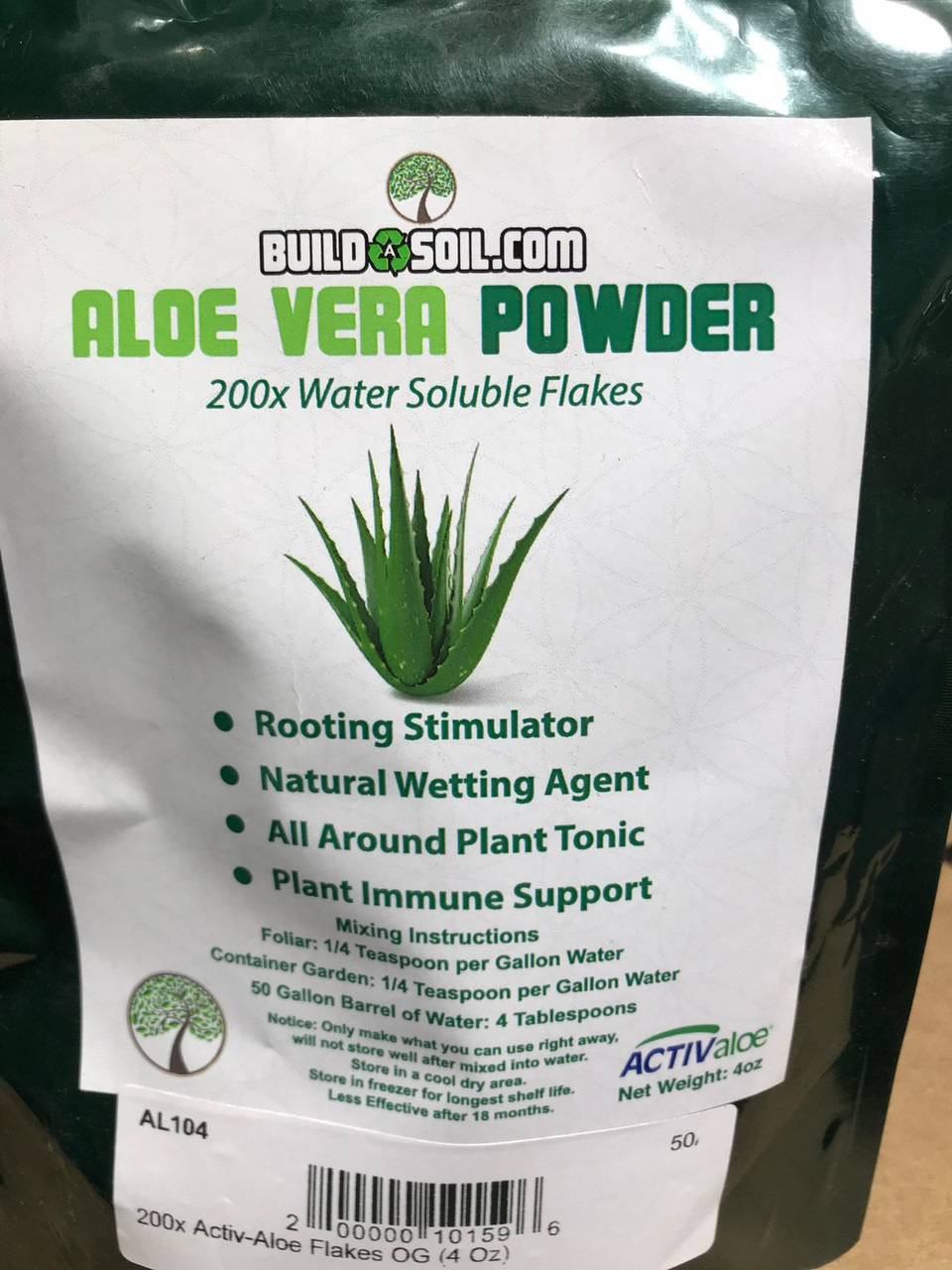 BuildASoil Aloe Vera Powder Flakes