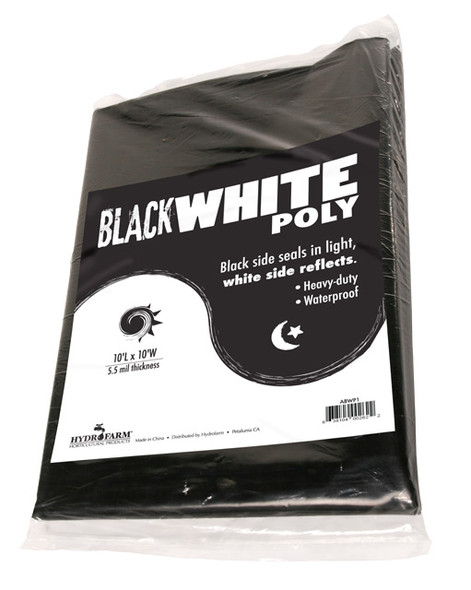 Black White Poly 10' x 10' 5.5 mil