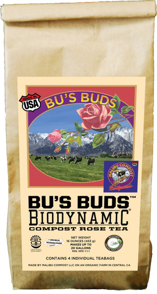 MALIBU COMPOST BU'S BUDS BREW BIODYNAMIC COMPOST ROSE TEA ORGANIC