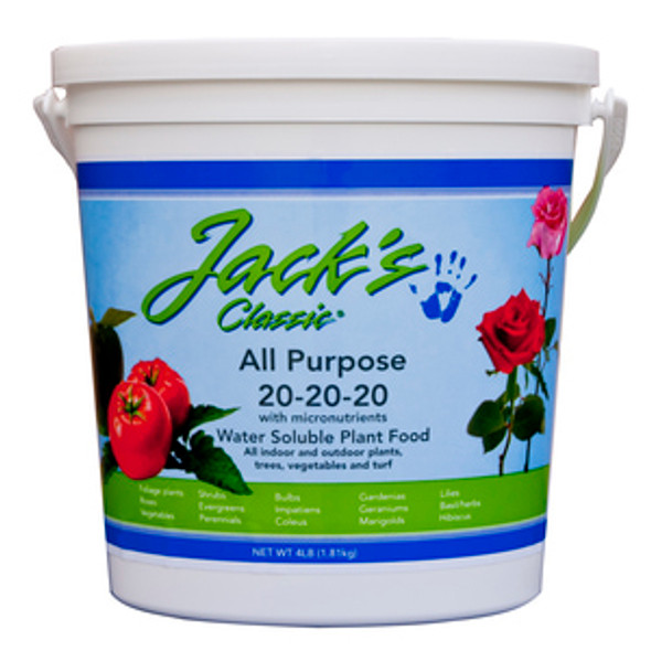 Jack's Classic All Purpose 20-20-20 Fertilizer 4 LB Jack's Classic All Purpose 20-20-20 Fertilizer 4 LB