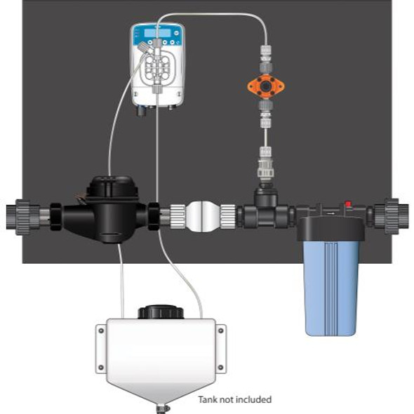 Dilution Solutions Micro-Doser Kit - Etatron eOne Micro-Dosing Pump 1.5 in - Assembled Panel (Left to Right)