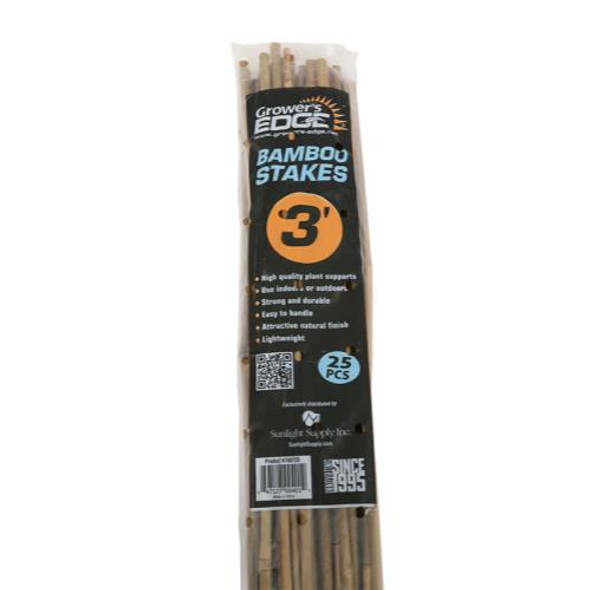 Grower's Edge Natural Bamboo 3 ft - SINGLE