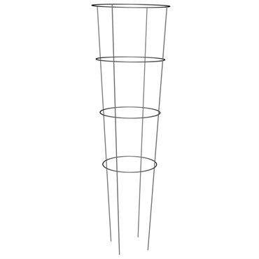 Panacea® Tomato Cage - Galvanized - 16in Diam x 54in H - 4 Rings x 4 Legs