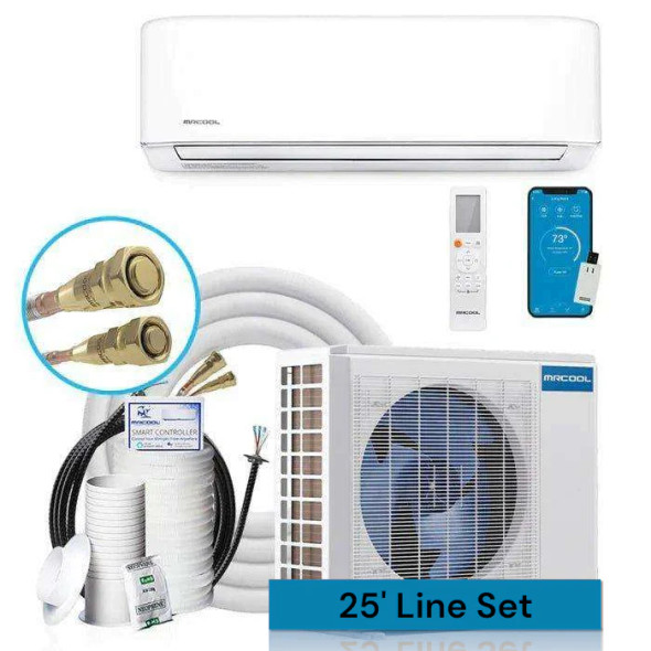Mr Cool DIY 4th Generation E Star 24k BTU Ductless Mini-Split Heat Pump Complete System 208-230V/60Hz