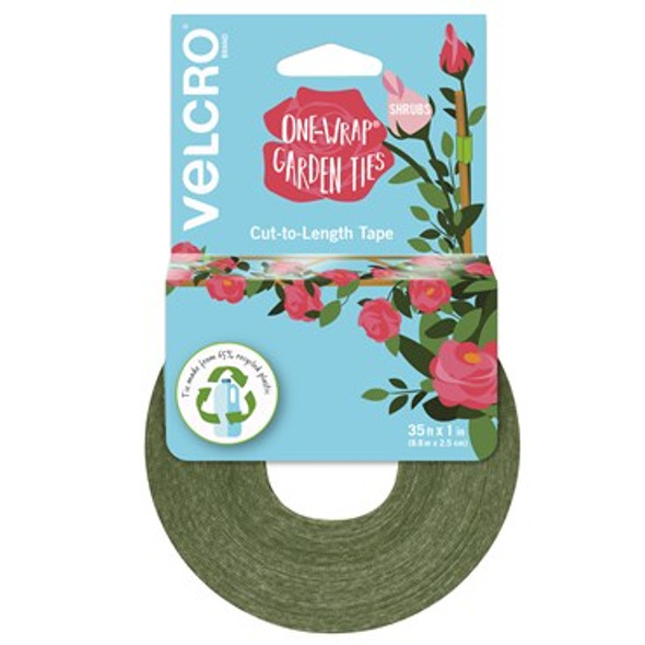 Velcro® One-Wrap® Garden Plant Ties - Green - 1in W x 35ft L Velcro® One-Wrap® Garden Plant Ties - Green - 1in W x 35ft L
