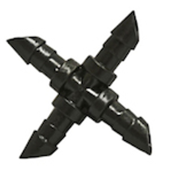 GROW1 Barbed Cross Connector - 1/4" (SINGLE)