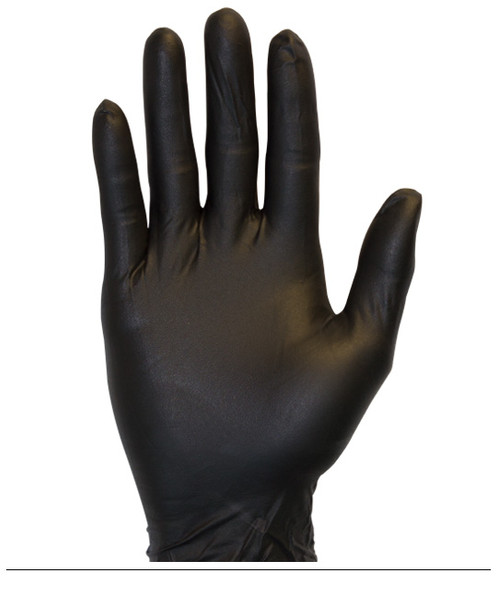 Nitrile Glove - Large Safety Zone - 4 MIL - BLACK  - Box of 100