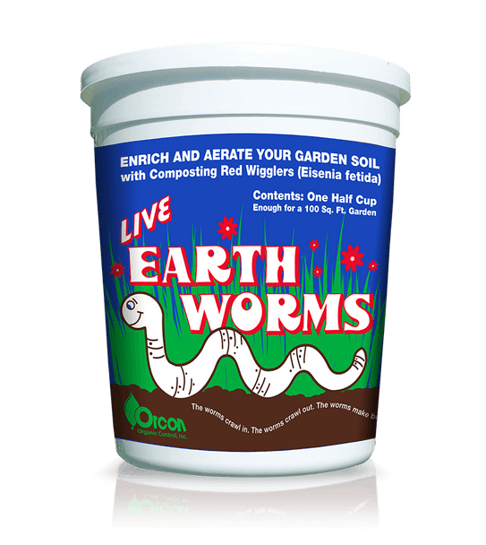 Orcon Live Earthworms - One Half Cup