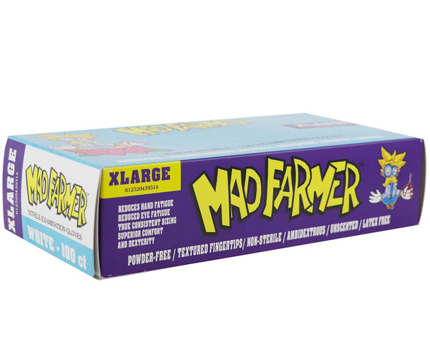 Mad Farmer White Nitrile Horticulture Gloves - Size XL - Box of 100