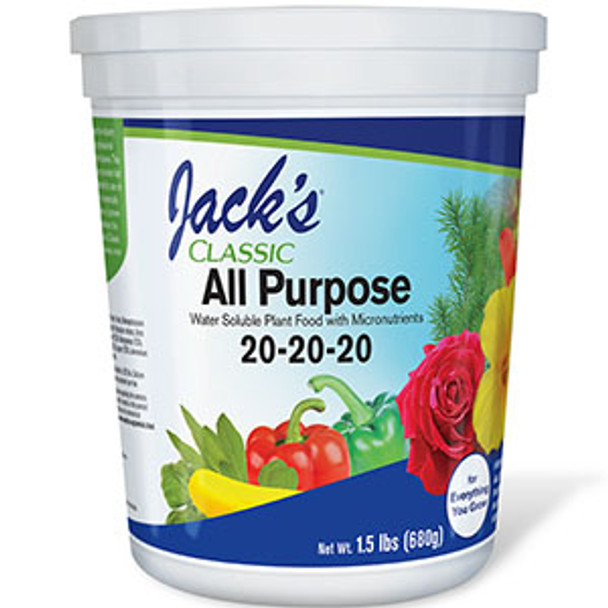 Jacks Classic 1.5 Lb 20-20-20 All Purpose Fertilizer