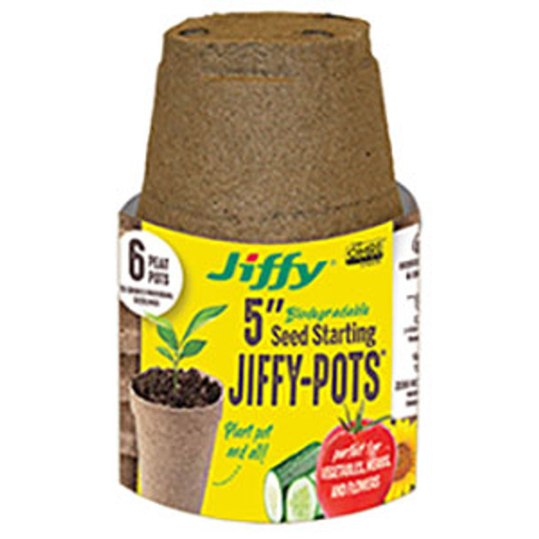 Jiffy-Pots 5" Round 6 Pack