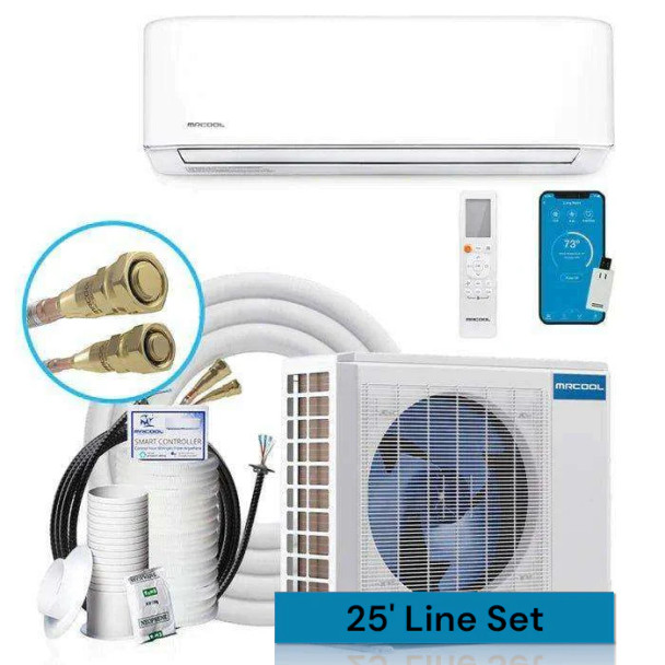 Mr Cool DIY 4th Generation E Star 24k BTU Ductless Mini-Split Heat Pump Complete System 208-230V/60Hz
