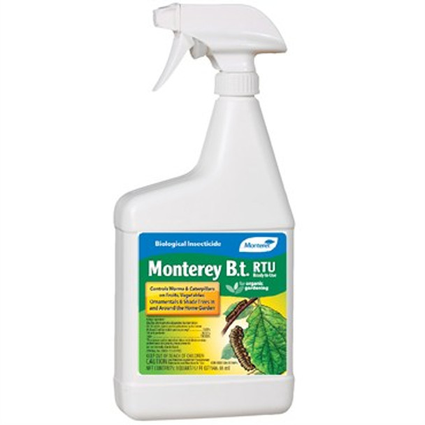 Monterey® BT Biological Insecticide - 32oz - Ready-to-Use - Trigger Spray - OMRI Listed