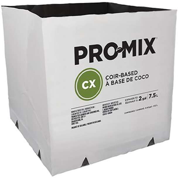 PRO-MIX® CX Growing Medium - 0.40gal (Compressed) - Expands to 2gal - 100% Coco Coir (FULL PALLET / 1240ct) PRO-MIX® CX Growing Medium - 0.40gal (Compressed) - Expands to 2gal - 100% Coco Coir (FULL PALLET / 1240ct)
