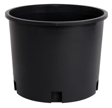 Gro Pro® Premium Nursery Pot - 5gal - Round Squat - Black - Reusable