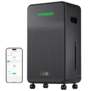 Vivosun AeroDrain D12 Intelligent Environmental Dehumidifier, up to 12L/day, 2L Water Tank, with Temperature & Humidity Sensor Probe