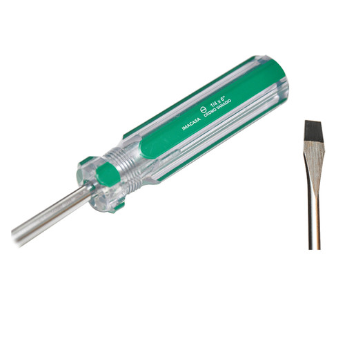 DESTORNILLADOR PLANO TIPO GABINETE, MANGO PVC