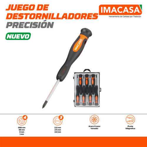 JUEGO DE DESTORNILLADORES, PRECISIÓN