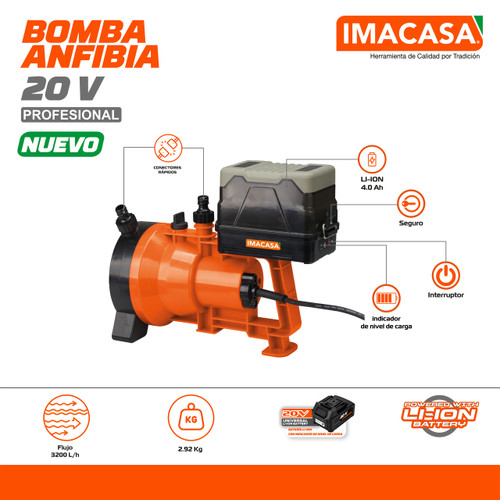 BOMBA ANFIBIA INALÁMBRICA, PROFESIONAL