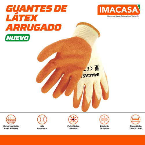 GUANTES DE LÁTEX, ARRUGADO