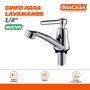 GRIFO PLÁSTICO PARA LAVAMANOS, PALANCA REDONDA, CROMADO
