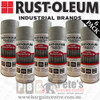 6 Pack Rust-oleum 1685830 - Premium Flat Cold Gal Aerosol 397g Cans