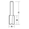 CarbiTool EY-219-M-STRAIGHT BIT 19 MM TCT, 1/4 SHK