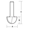 CarbiTool EY-416-1/2-CORE BOX BIT 1/2 TCT, 1/4 SHK