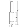 CarbiTool EY-8020-B-TRIM BIT FLUSH 15.8MM TCT, 1/4 SHK W/BEAR