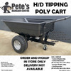 Tow Behind Wide Wheel Tipping Poly Cart (Trailer Suit Ride On Mower) 