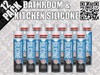 12 x Soudal Bathroom & Kitchen Silicone 300ml