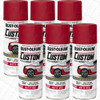 6 pack Rustoleum Custom Lacquer Aerosol Cans - MatteRed - FREE SHIPPING