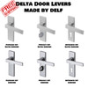 Delta Series Door Lever Plate Satin Chrome or Polished Chrome Passage, Privacy or Entrance